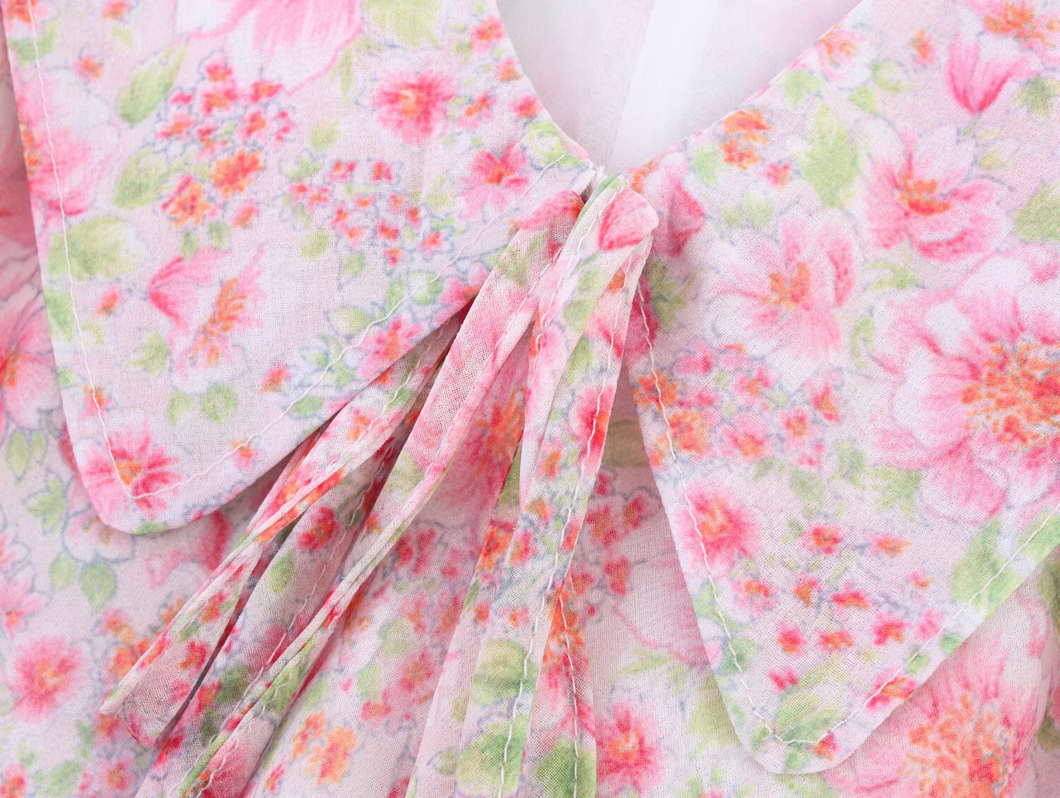 Summer Women Clothing Small round Collared Printing Short Dress SenDa