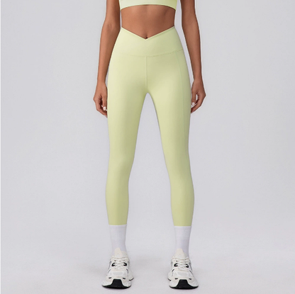 Seamless Quick Drying Yoga Pants Women V Arc Peach Sports Pants High Waist Hip Lift Fitness Trousers