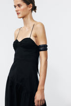 Womenswear Spring Slim Fit Skinny Shoulder Strap Backless Sling Bra Dress TRAF