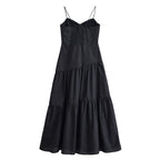Womenswear Spring Slim Fit Skinny Shoulder Strap Backless Sling Bra Dress TRAF