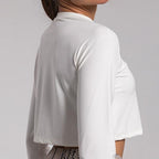 Camiseta deportiva de otoño e invierno para mujer, ropa de yoga para mujer, top deportivo ajustado de cuello redondo y manga larga