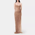 Robe d'été sexy en dentelle de couleur unie à une épaule
