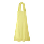 Dinner Court Tube Top Ribbon Dress Women Summer Loose Waist Slimming Long Solid Color Dress Women CHEN