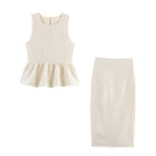 Women Clothing Summer Convex Short Skirt Top Skirt Sets SenDa