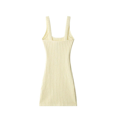 Spring Women Clothing Graceful Fashionable Short Elastic Sheath Suspender Dress
