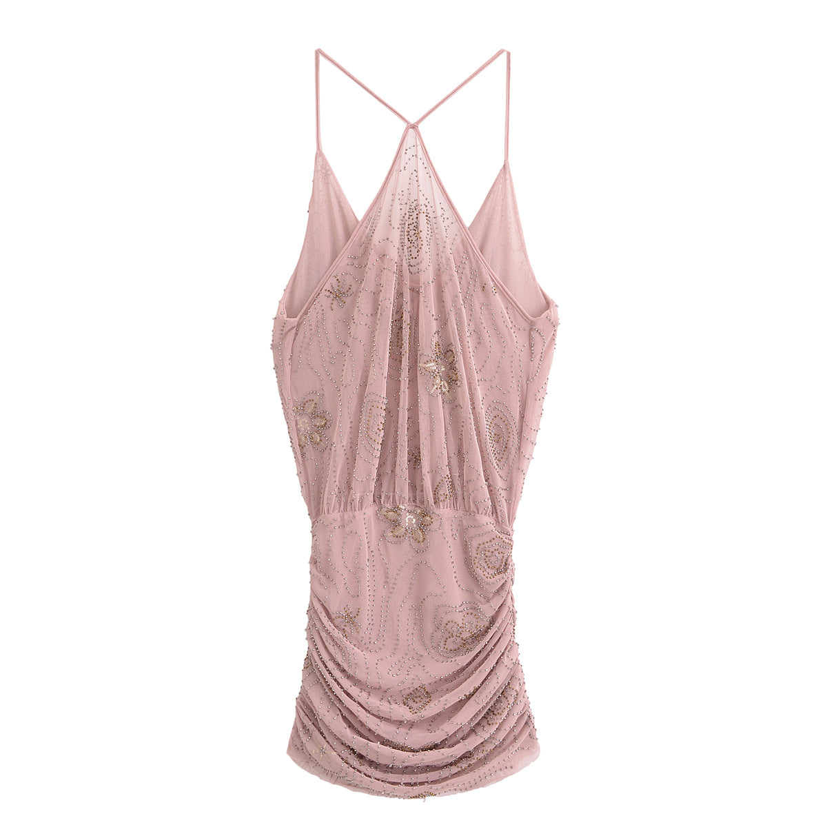 Vestido mini de lentejuelas con tirantes para mujer de verano