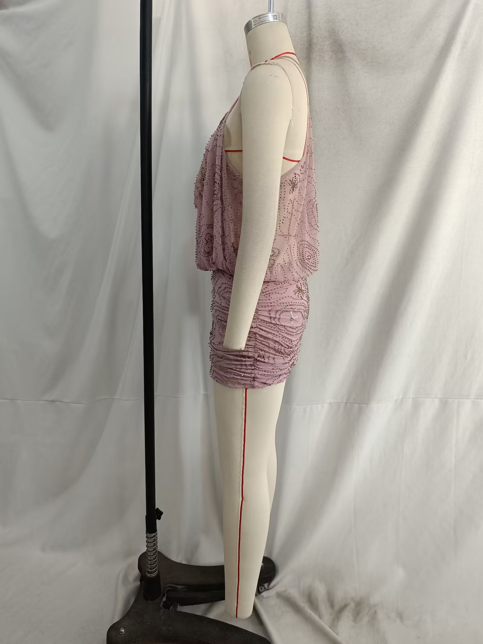 Vestido mini de lentejuelas con tirantes para mujer de verano