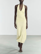 Summer Sexy Slim Fit Bare Back Hanging Collar Dress Women Dress SenDa