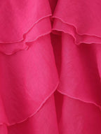 Elegant Sexy Short Summer Halter Three Dimensional Floral Design Lace up Sleeveless Dress CHEN
