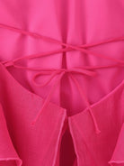 Elegant Sexy Short Summer Halter Three Dimensional Floral Design Lace up Sleeveless Dress CHEN
