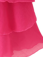 Elegant Sexy Short Summer Halter Three Dimensional Floral Design Lace up Sleeveless Dress CHEN