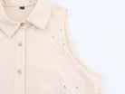 Women Clothing Summer Office Sleeveless Hollow Out Cutout Embroidery Short Dress Howe