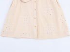 Women Clothing Summer Office Sleeveless Hollow Out Cutout Embroidery Short Dress Howe