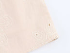Women Clothing Summer Office Sleeveless Hollow Out Cutout Embroidery Short Dress Howe