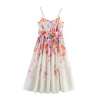 Summer Women Clothing Special Interest Positioning Printing Organza Sling Dress FRIDAY