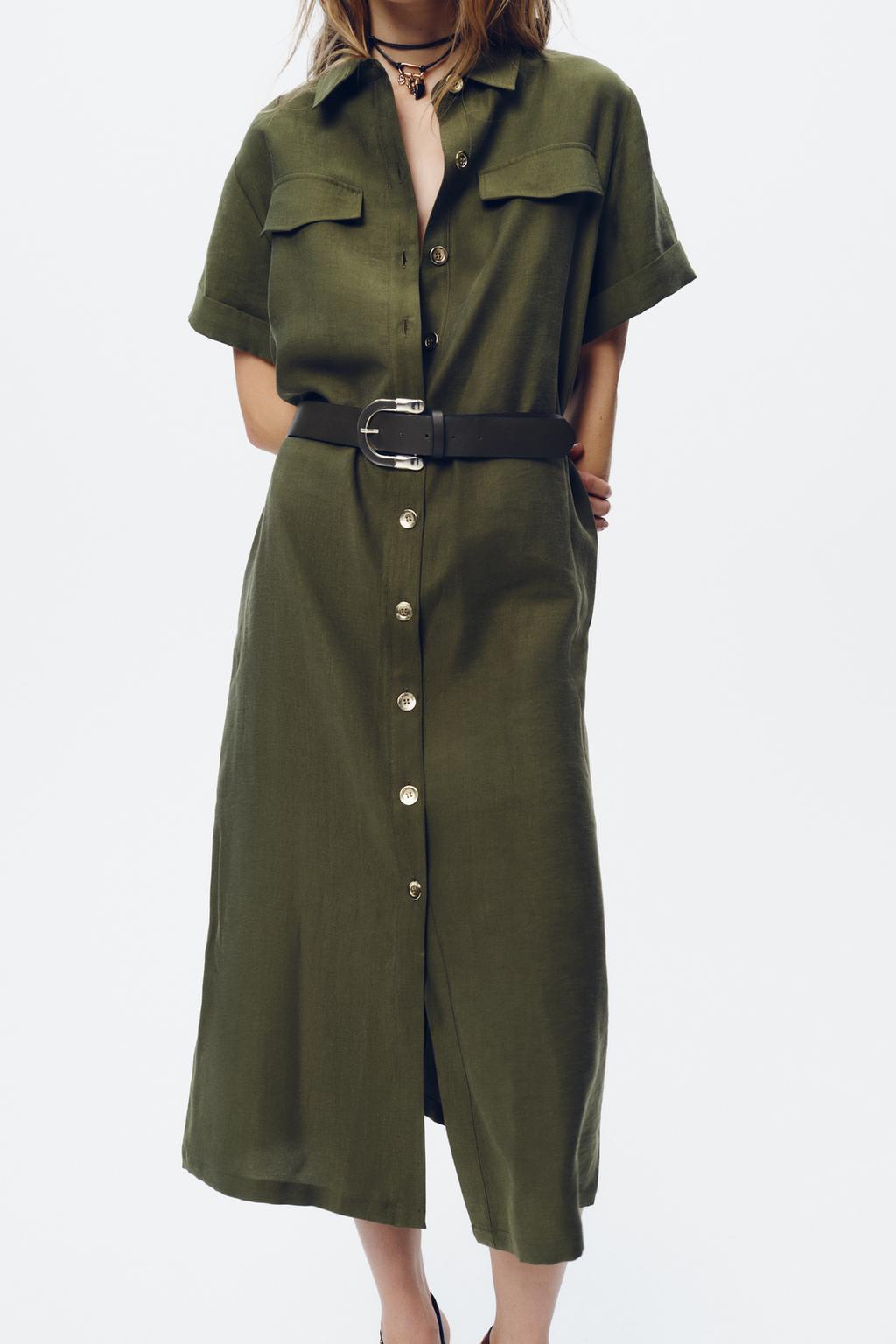 Women Wear Belt Midi Dress JuneMade