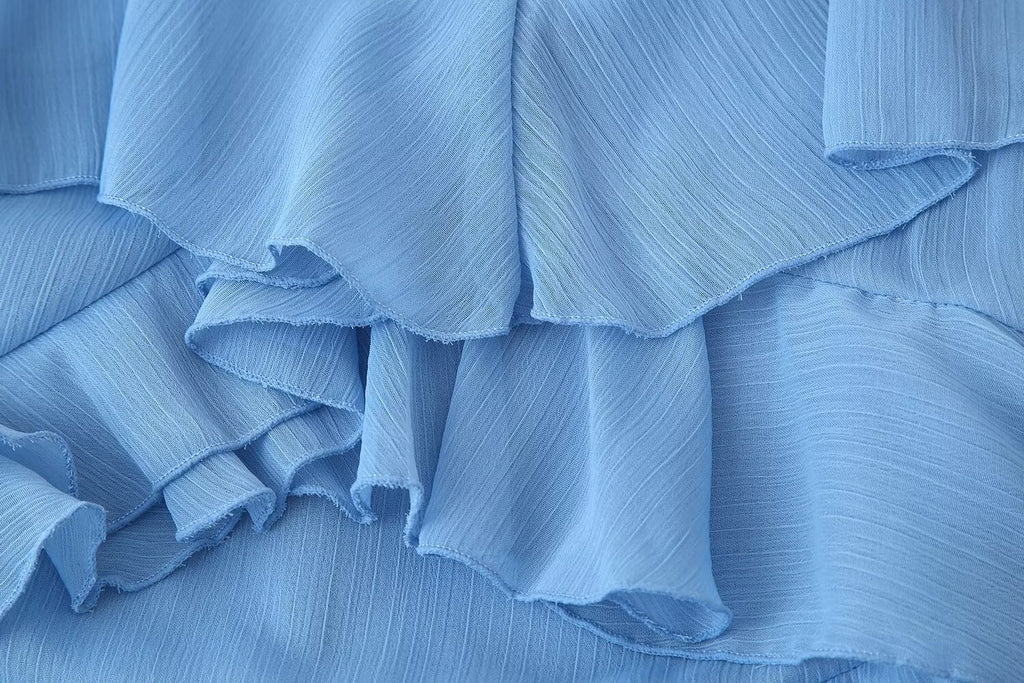 Robe sexy à bretelles et décoration laminée pour femme