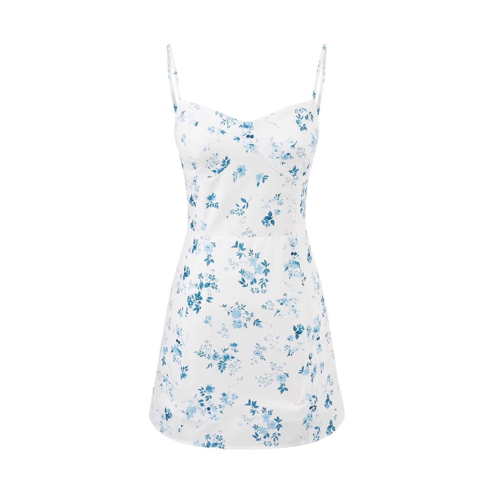 Vacation Floral Slip Dress Dress Women Summer Tight Waist Slim Sexy PullWind