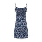 Summer High Waist Slim Floral Print Backless Slip Dress Women Dress PullWind