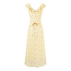 Summer Maiden Casual Printed Ruffled V neck Dress PullWind