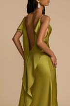 Women Clothing Summer Simple Camisole Split Dress JiaJia