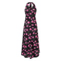 Black Bottom with Pink Flower