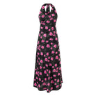 Black Bottom with Pink Flower