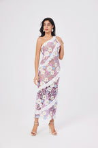 Women Lace One Shoulder Sleeveless Bodycon Dress ESUNG