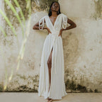 Robe de plage sexy sans bretelles à bretelles, style dos nu, pour femme, idéale pour les vacances printanières.