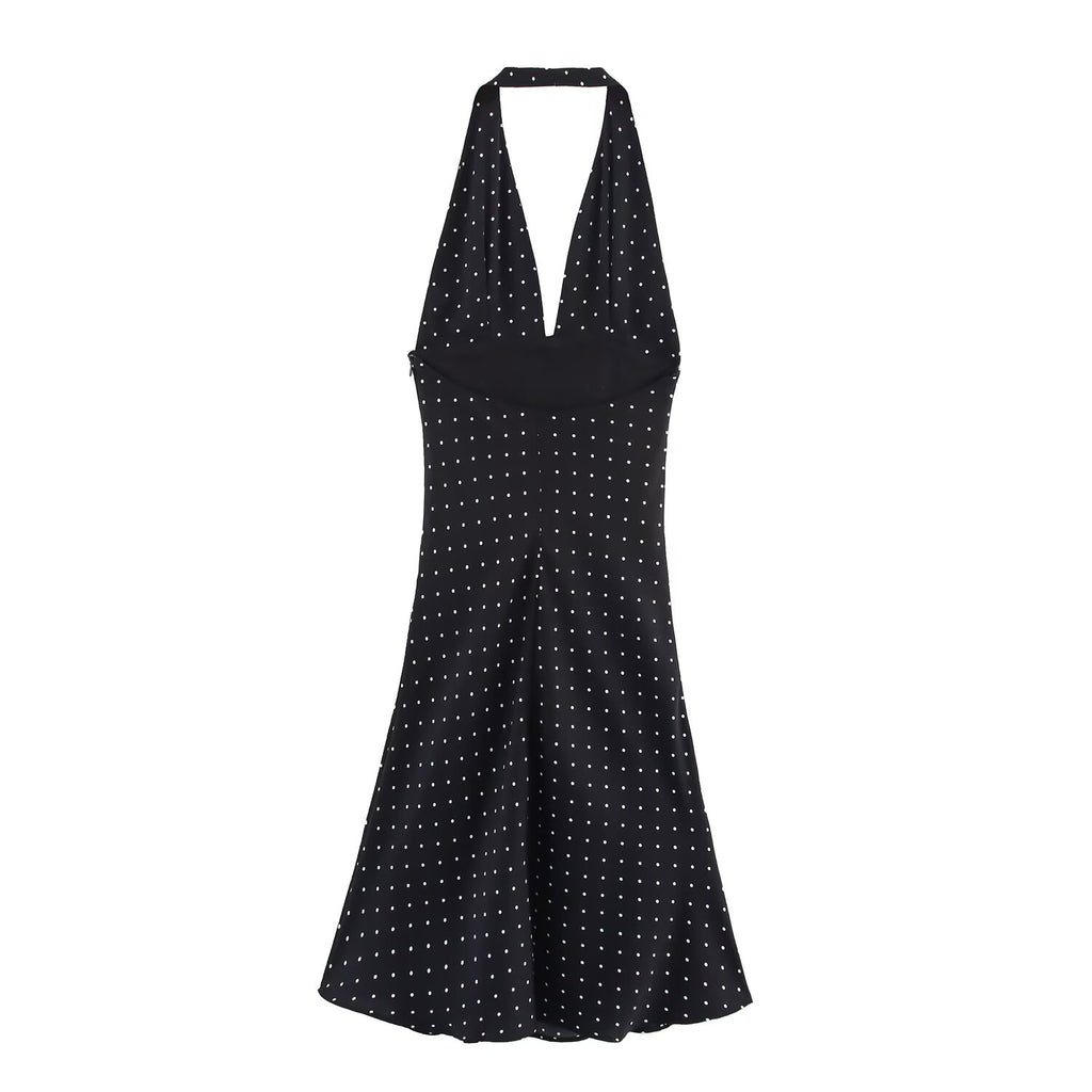 Women Clothing Summer Elegant Deep V Plunge neck High Waist A line Dress SenDa