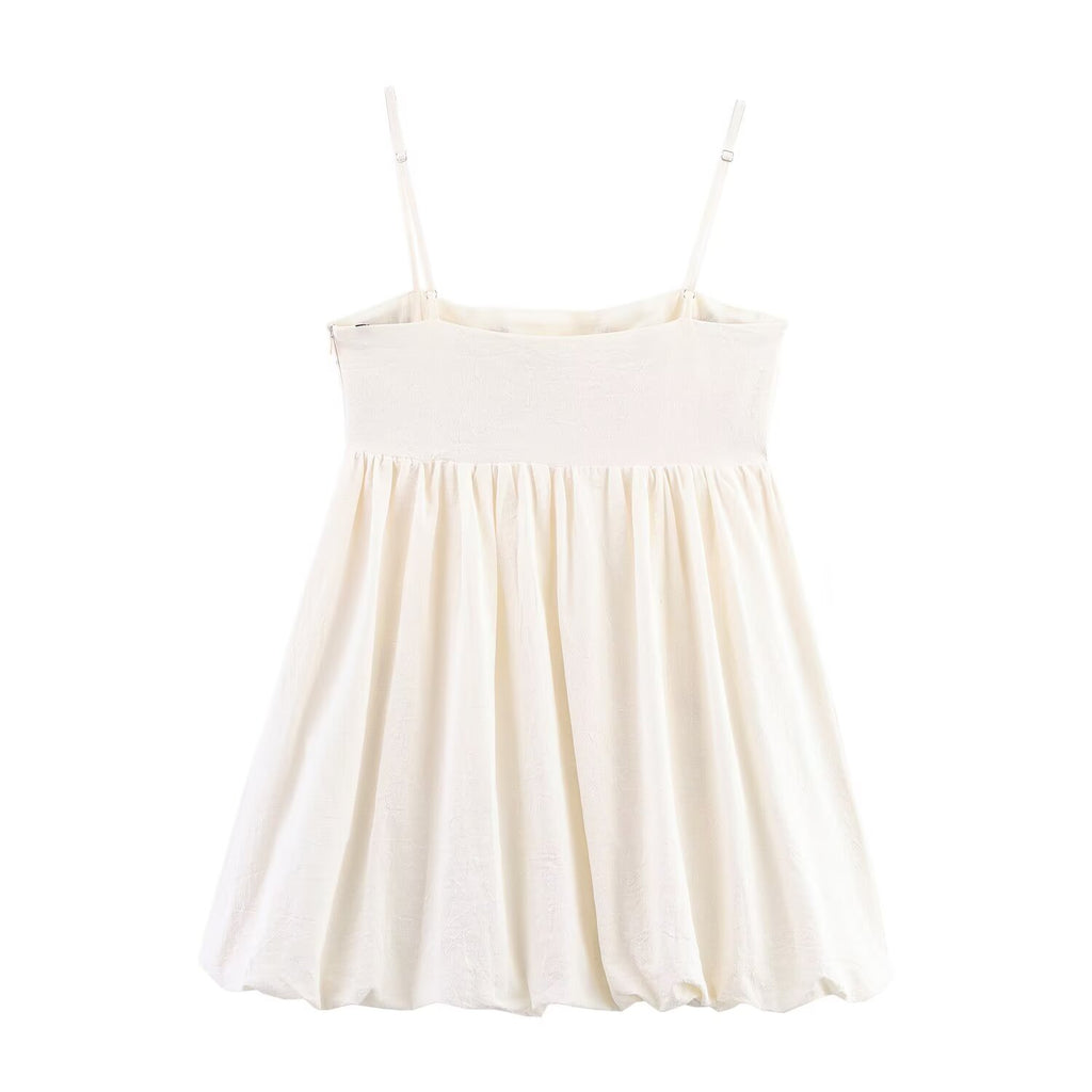 Vestido de verano con tirantes bordados para mujer, estilo minoritario
