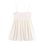 Vestido de verano con tirantes bordados para mujer, estilo minoritario