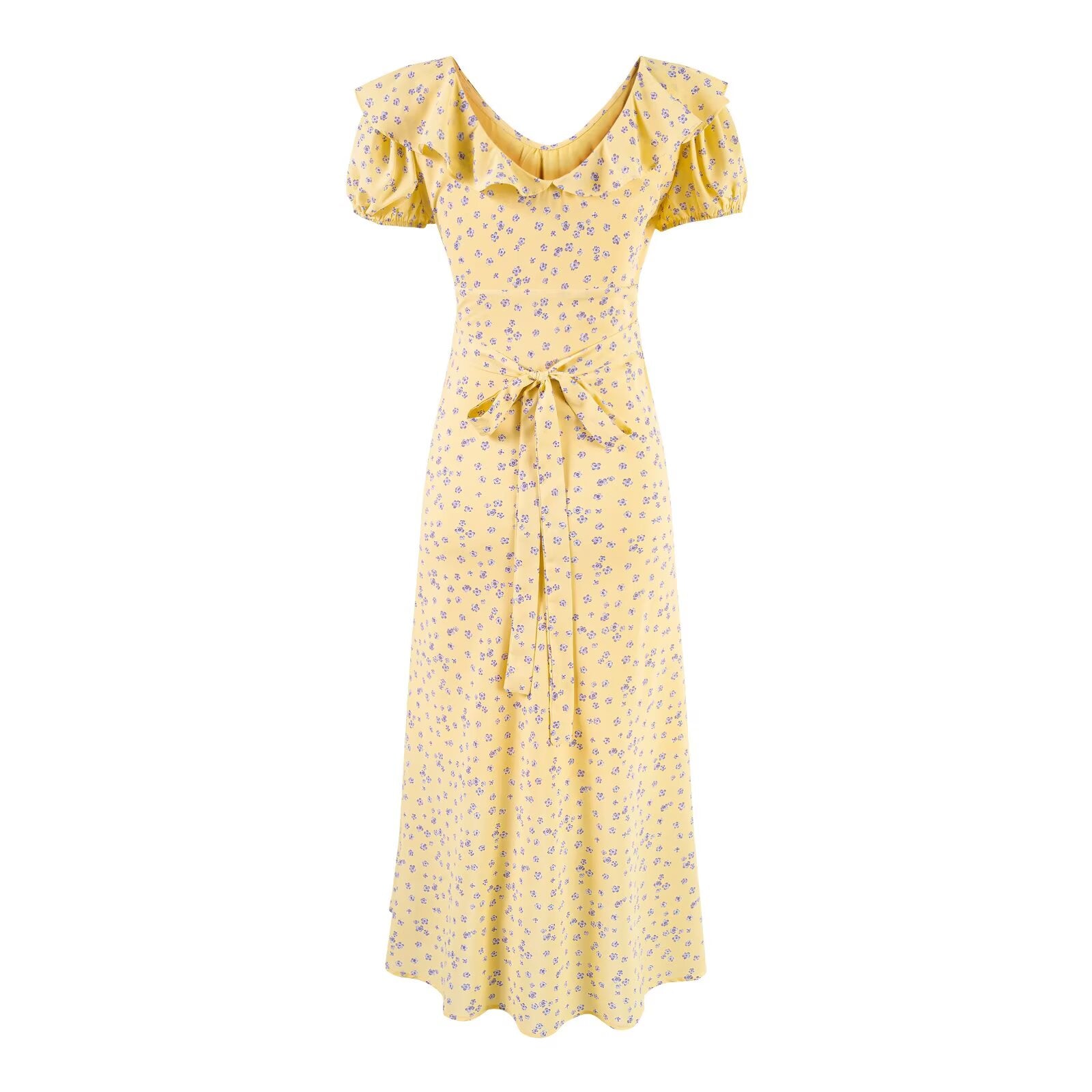 Mid Length Flounced Sexy Slim Summer Vacation Lace Sling Dress PullWind