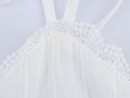 Summer Sexy Net Red Wind Hanging Collar Short Dress