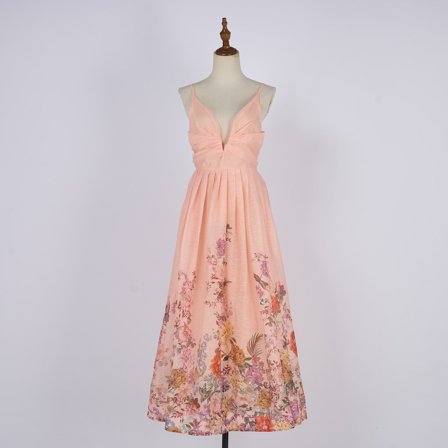 Women Summer Halter Floral Sleeveless Design Maxi Dress Daylight
