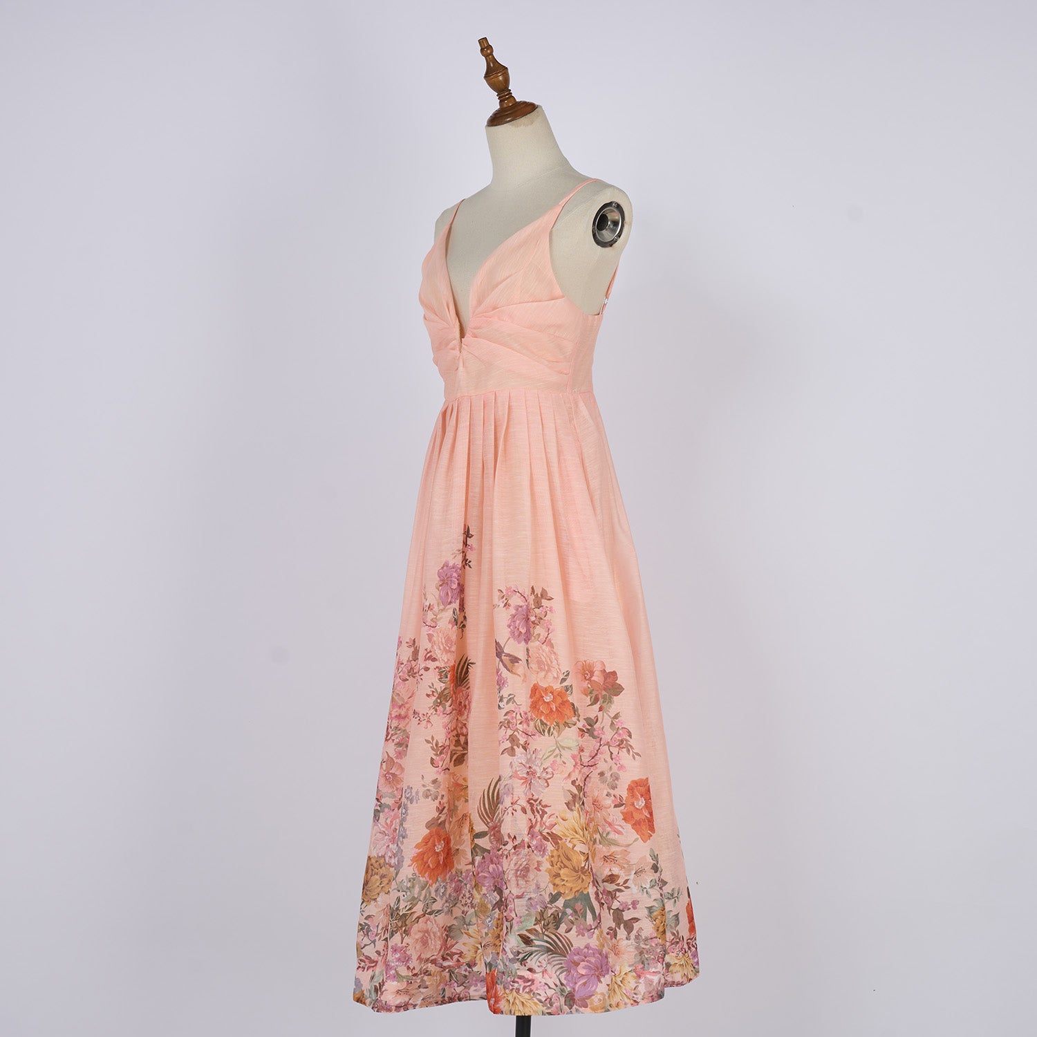 Women Summer Halter Floral Sleeveless Design Maxi Dress Daylight
