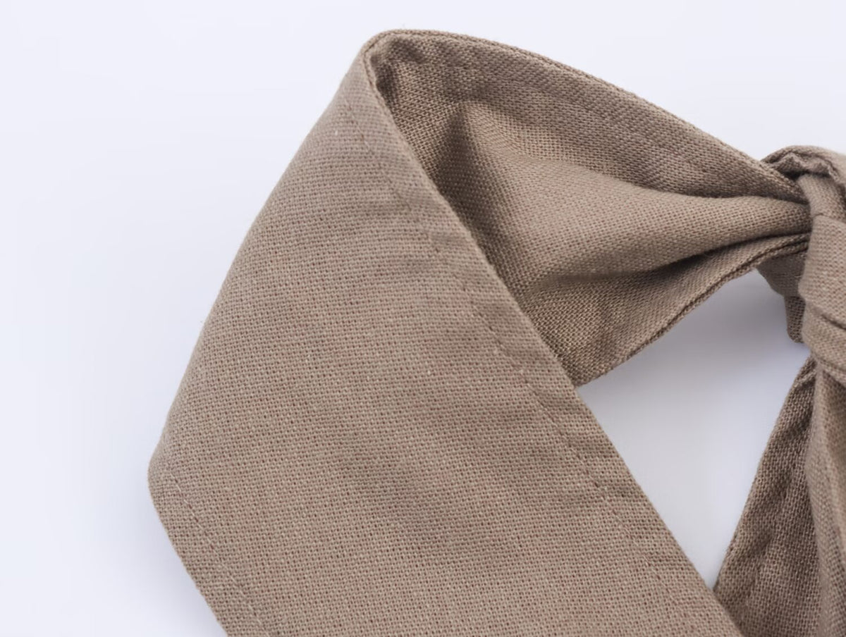 Women Clothing Popular Linen Hanging Collar Vest Top Skirt Sets SenDa