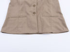 Women Clothing Popular Linen Hanging Collar Vest Top Skirt Sets SenDa