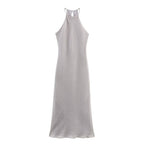 French Swing Collar Sling Dress Women Summer High Grade Waist Tight Sheath Dress SenDa