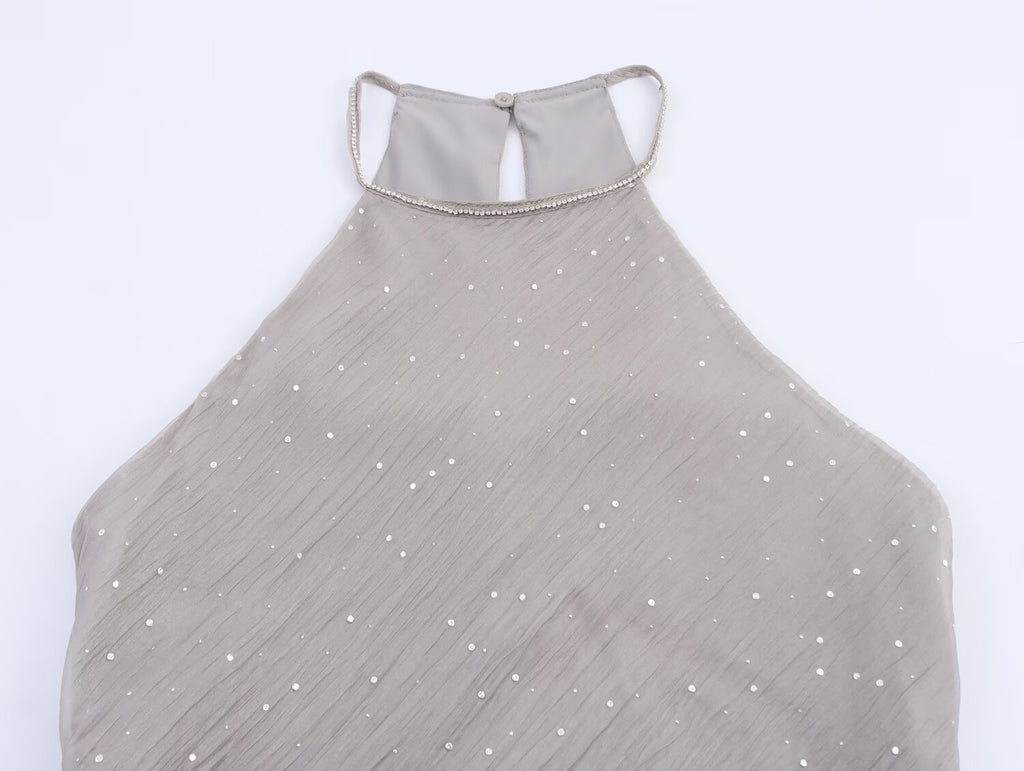 French Swing Collar Sling Dress Women Summer High Grade Waist Tight Sheath Dress SenDa