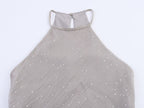 French Swing Collar Sling Dress Women Summer High Grade Waist Tight Sheath Dress SenDa