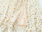 Summer Wind Women Clothing Palace Small Floral Print Square Collar Puff Sleeve Split Dress OMI