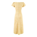 Vestido largo adelgazante con cintura ajustada, suave y elegante, de jacquard francés de verano