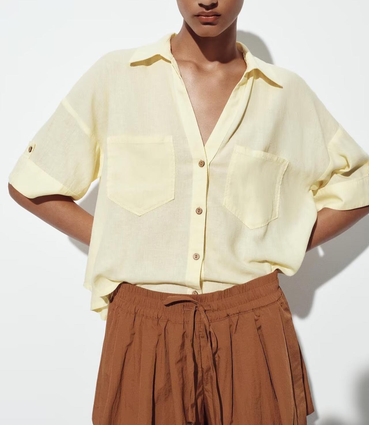 Camisa informal de verano para mujer, combinable con todo