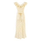 Summer Wind Ruffled V neck Floral Vacation Casual Dress Dress PullWind