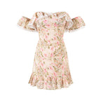 Summer Pure Lace Floral Slim Fitting Hip Dress