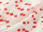 Spring Summer Sweet Printed Chic Wooden Ear Suspender French V neck Slim Short Dress OMI