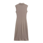 Women Clothing Summer Shirt Collar Midi Dress Howe