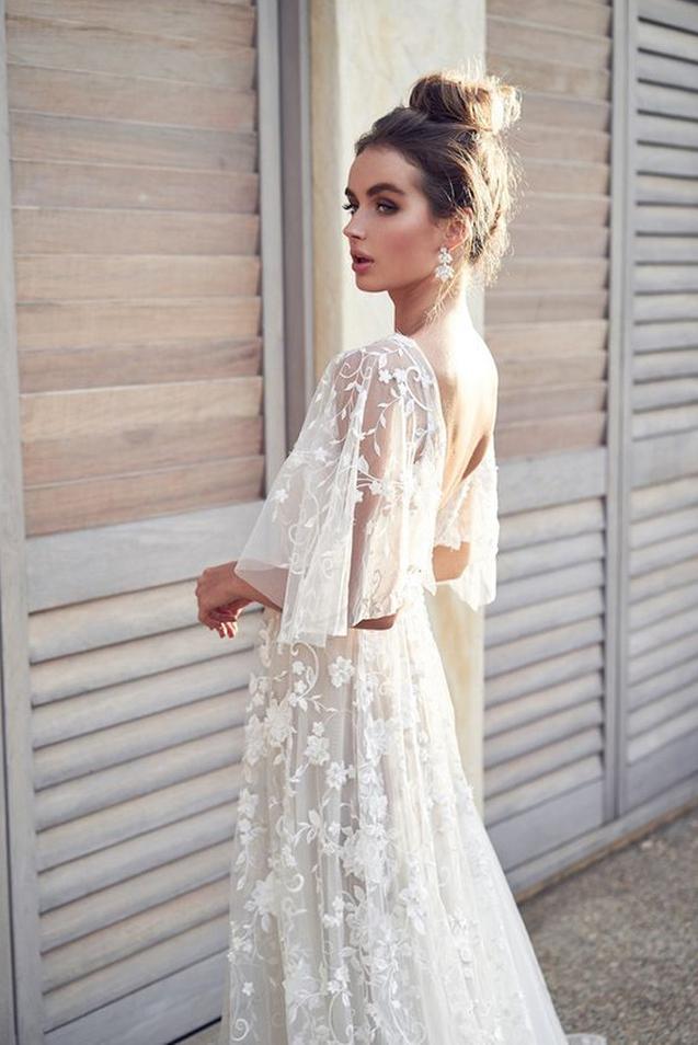 Robe d'automne pour femme, robe sexy en dentelle à col en V et dos nu