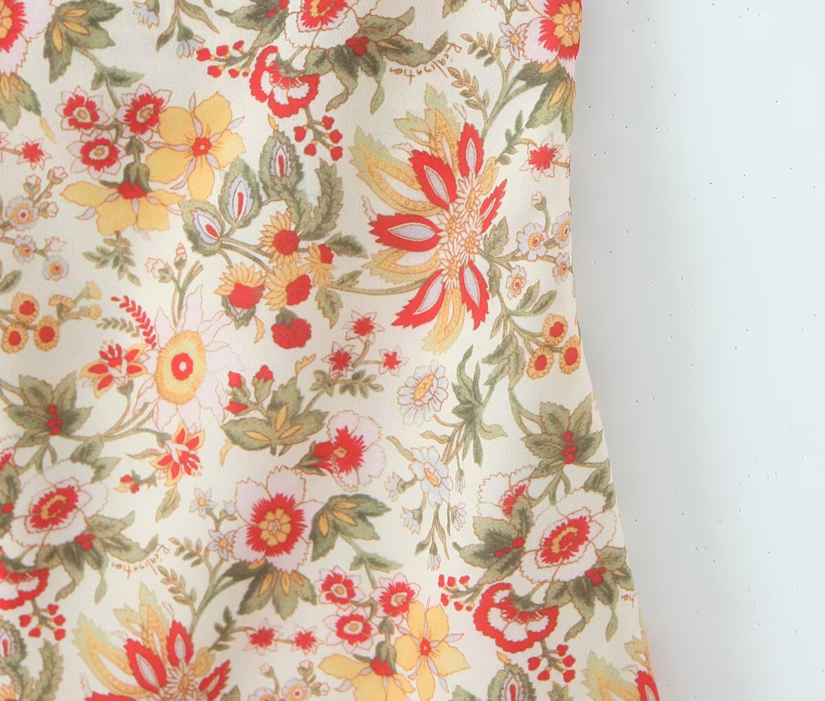 Summer French Romantic Sexy Sweet Floral Design Waist Slimming Sling Dress Aiostar